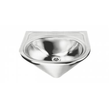 Wall-mounted washbasin made of satin-finished stainless steel, HEAVY-DUTY model, Franke KWC brand, reference HDTX450