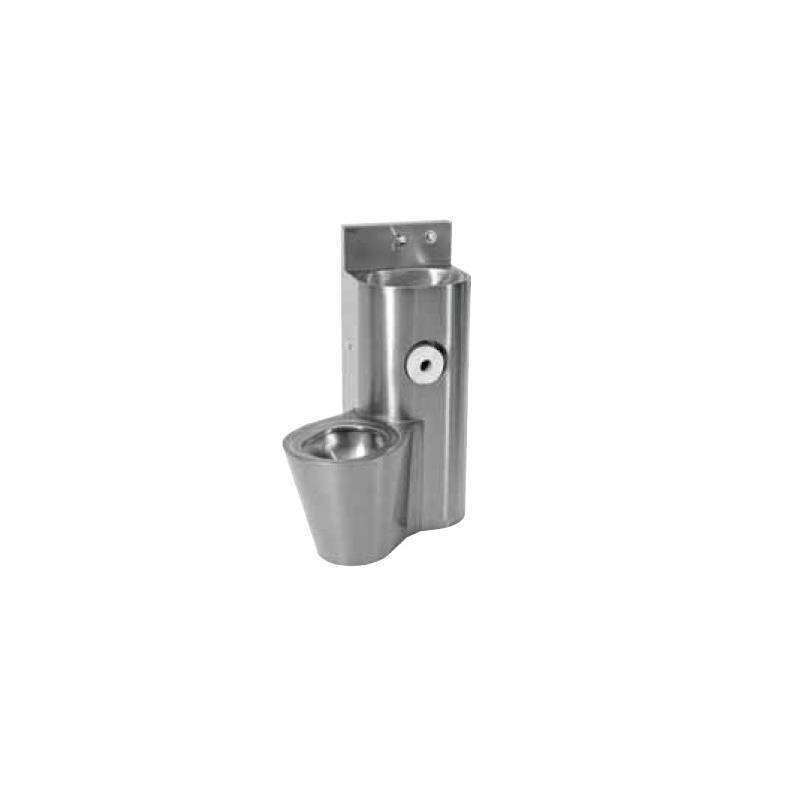 Ensemble lavabo et WC Franke KWC HEAVY-DUTY en acier chrome-nickel, référence HDTX805R