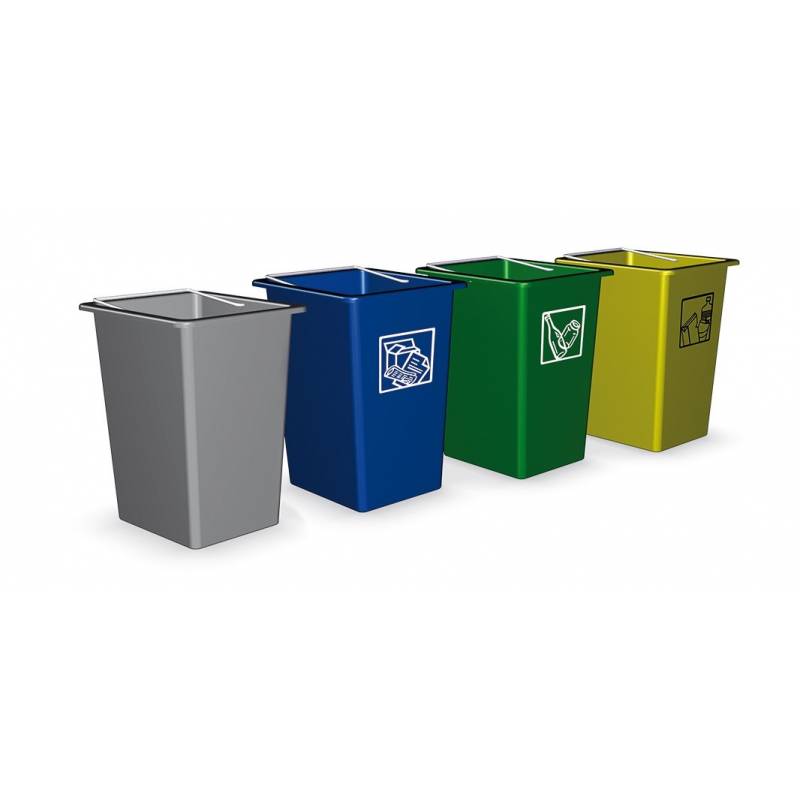 Contenedor de desperdicios y reciclaje de 26 litros en color azul Fricosmos