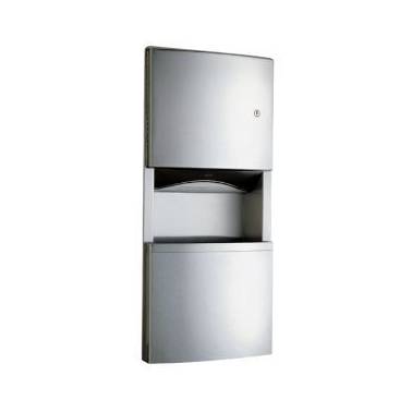 Dispensador de papel e lixeira Bobrick com TowelMate e LinerMate