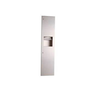 Bobrick Recessed Wipes Dispenser and Waste Receptacle