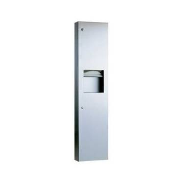Bobrick Semi-Recessed Paper Towel Dispenser and Waste Receptacle