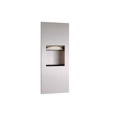 Bobrick Dispensador de papel toalha embutido e recipiente de resíduos