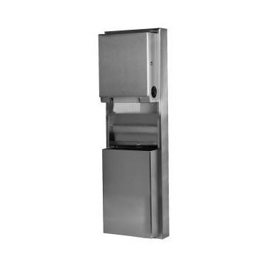 Bobrick Convertible Automatic Paper Towel Dispenser and Waste Basket