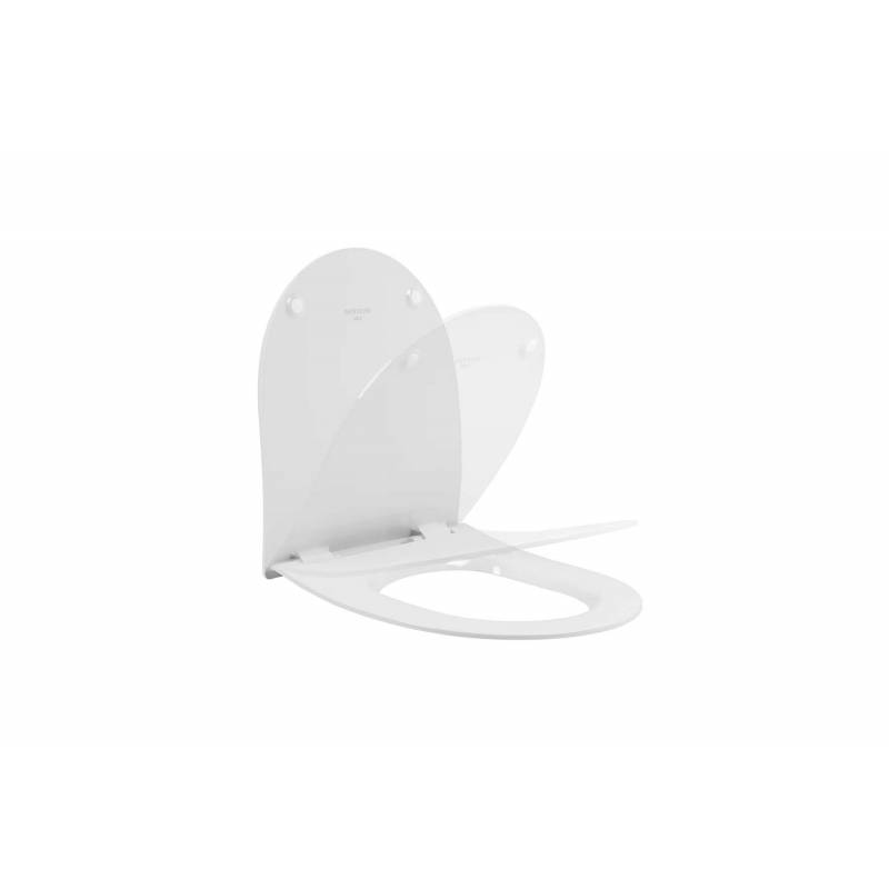 Siège et couvercle minces avec amortisseur pour toilettes Urb.y Unisan . Référence 2406100U