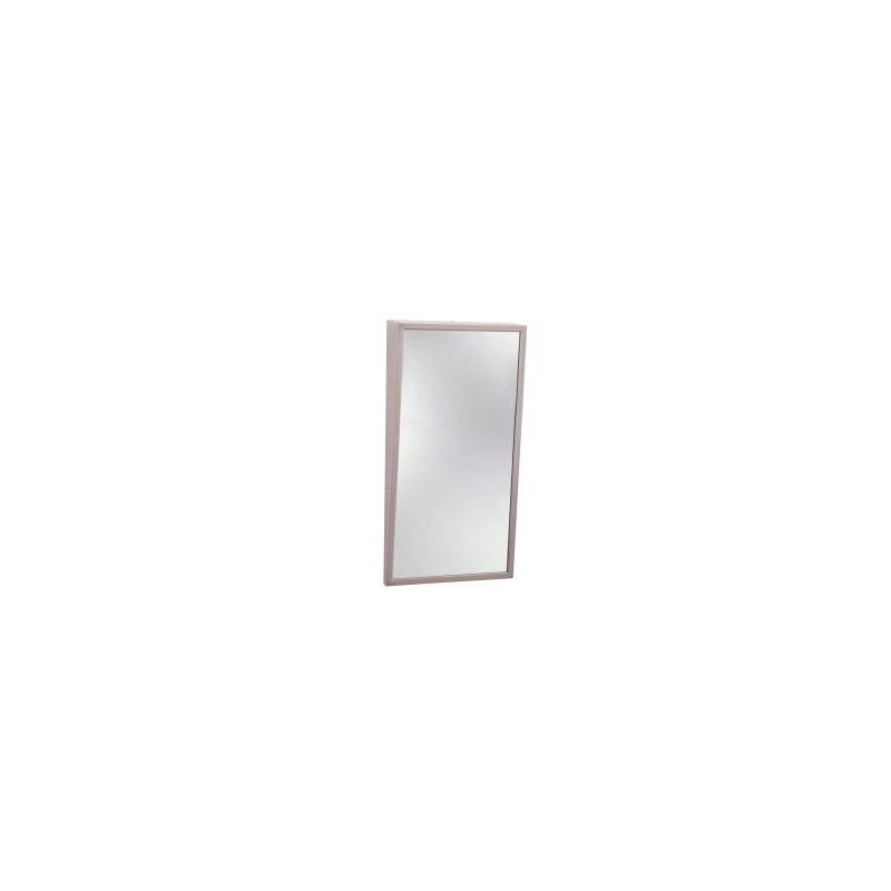 Espejo de baño PMR inclinado de posición fija con marco de acero inoxidable medidas varias medidas marca Bobrick