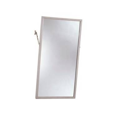Miroir incliné avec cadre en acier inoxydable Bobrick 41x76cm
