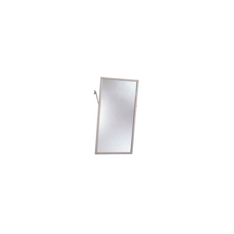 Espejo inclinado con marco de acero inoxidable 41x76cm marca Bobrick