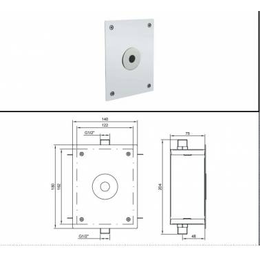 Grifo electrónico para urinario encastrado