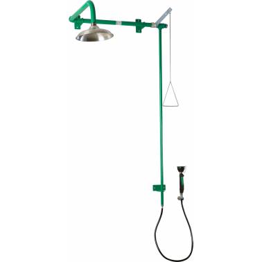 Ducha de Seguridad Inoxidable con Lavaojos Doble para Puerta marca bocchi