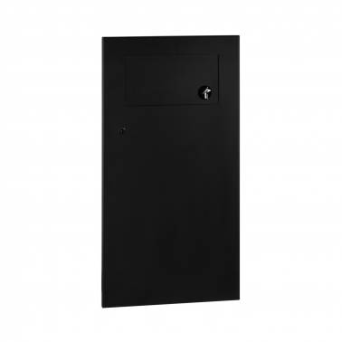 Recipiente para desechos de toallas sanitarias empotrado 11L acabado en color negro marca Bobrick