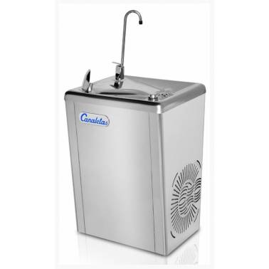 Fuente de agua refrigerada de 30L Serie 4  con surtidor accionado mediante pulsador más caño llena vasos de marca Canaletas