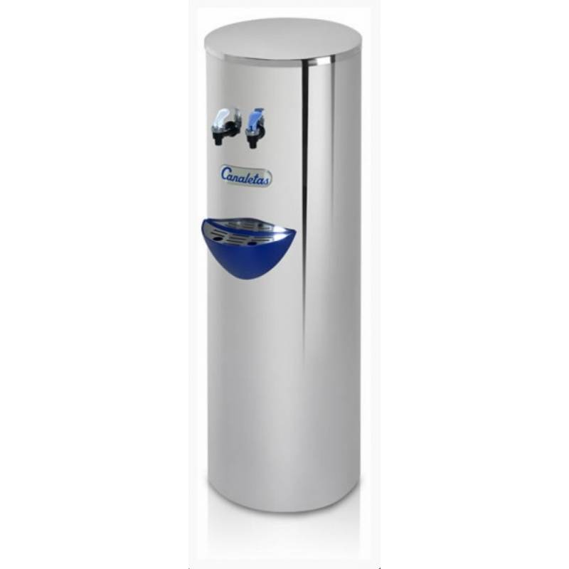 Dispensador fuente de agua redondo con botellón de 18'9L con dos grifos de agua fría y caliente Serie 7 marca Canaletas
