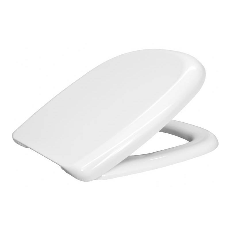 Asiento y tapa para inodoro fabricada en plástico termoestable Durolux de forma especial en color blanco BEMIS marca Nofer