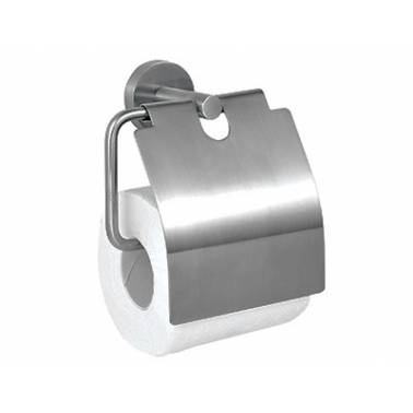 Porta papel higiênico para banheiro em aço inoxidável acetinado, marca ASI