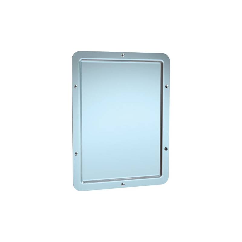 Espejo de alta seguridad fabricado íntegramente en acero inoxidable marca ASI