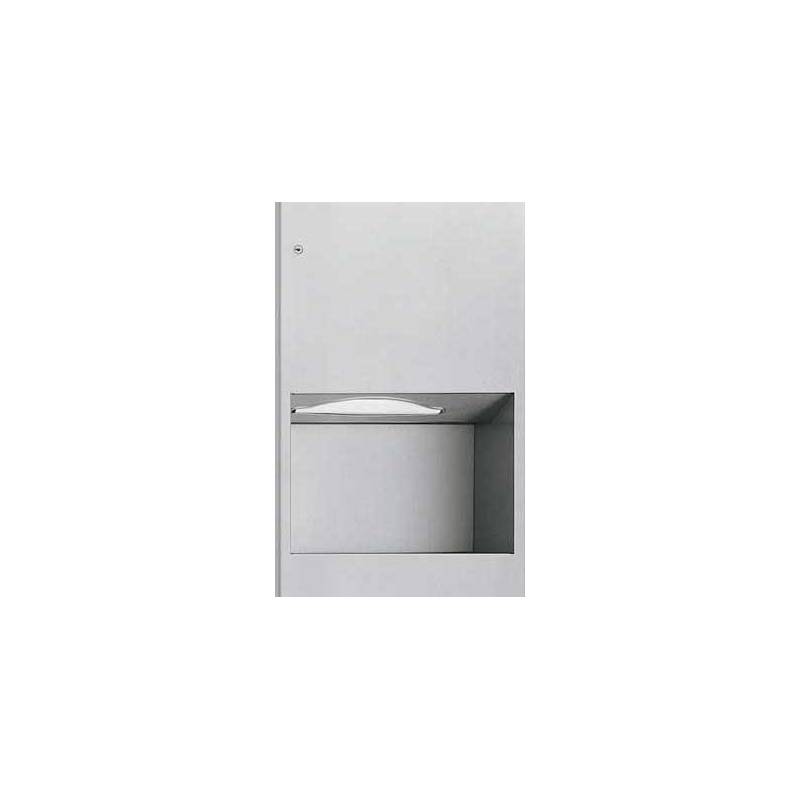 Mueble de baño para instalación mural con dispensador de papel fabricado en acero inoxidable marca ASI, referencia 10-9452