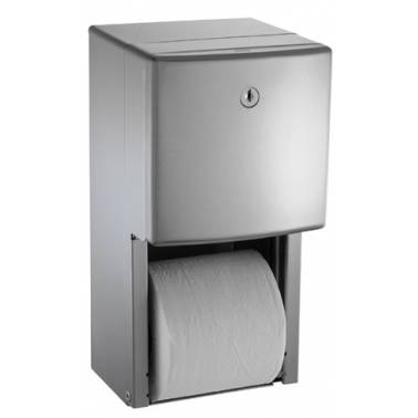 Portarrollos doble para papel higiénico doméstico fabricado en acero inoxidable marca ASI