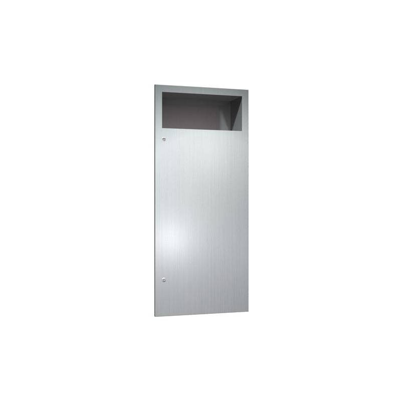 Papelera de baño o contenedor de residuos para encastrar en pared fabricado en acero inoxidable marca ASI. Referencia 10-6474