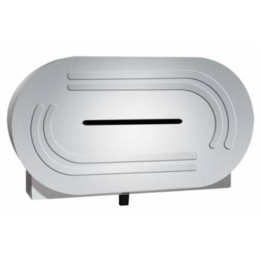Porta rotolo carta igienica jumbo industriale doppio rotolo in acciaio inox, marca ASI, riferimento 0039