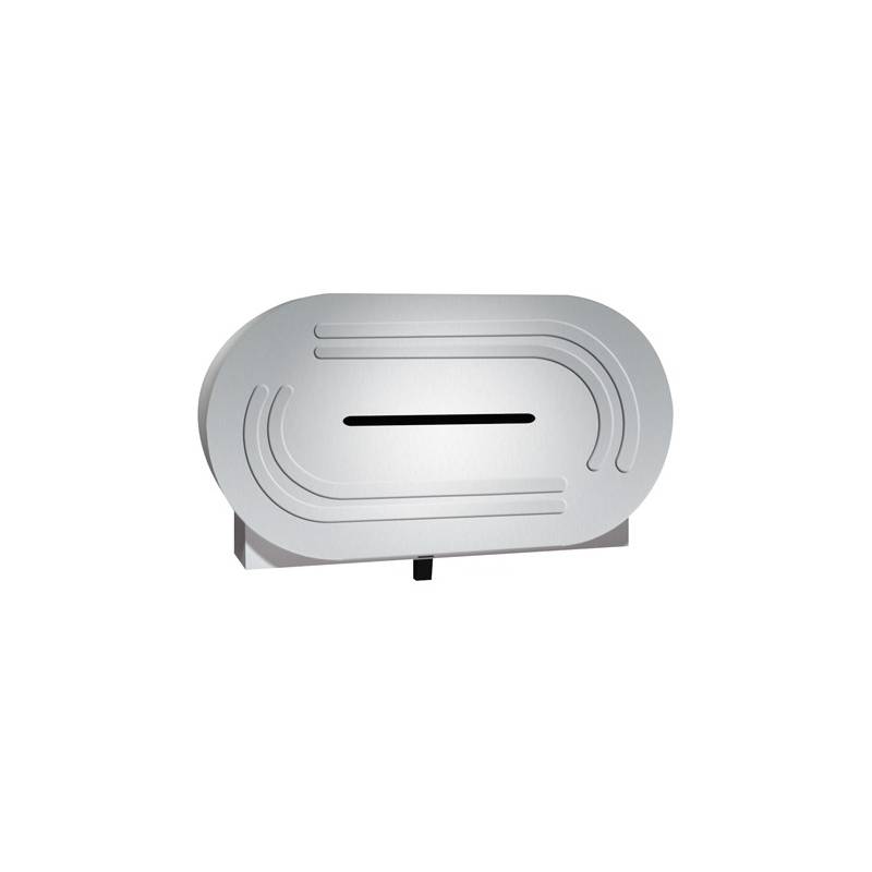 Industrial double roll jumbo toilet roll holder made of stainless steel, ASI brand, reference 0039