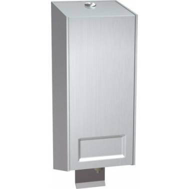 Dispensador de sabão em aço inoxidável acetinado com válvula de alavanca para instalação na parede, marca ASI