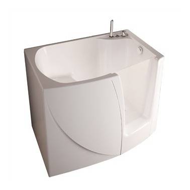 Banheira geriátrica feita de fibra de vidro e aço inoxidável