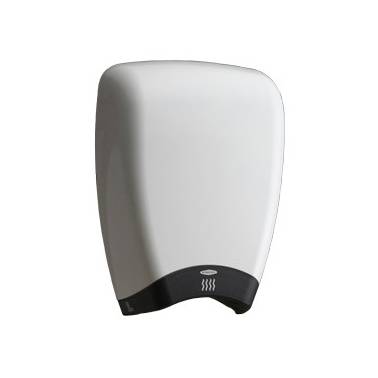 Secador de mãos automático da marca Bobrick com acabamento branco