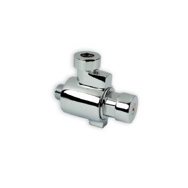 Torneira de duche temporizada em latão cromado para instalação em parede visível, marca ARU, referência 300.05