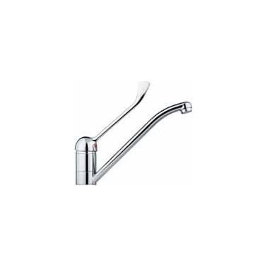 Clinical mixer tap for washbasin or sink with gerontological lever Komercia brand