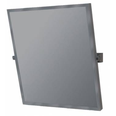 Reclining mirror for the disabled with white painted finish frame