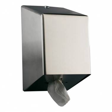 Satin stainless steel wick paper dispenser
