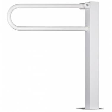 600 mm folding handle in galvanized steel covered with pvc on a lacquered stainless steel pedestal.