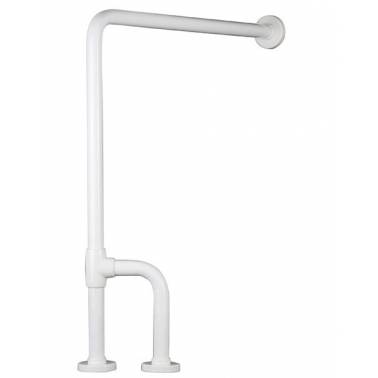 600 mm wall-to-floor grab bar triple pvc coated galvanized steel anchor