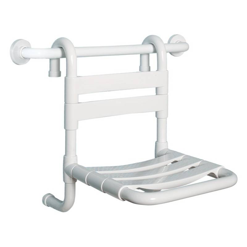 Hanging shower seat in pvc coated galvanized steel