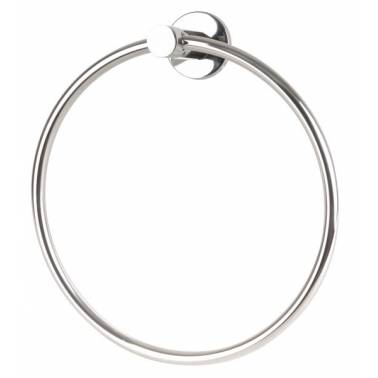 Toallero anilla fabricado en acero inoxidable acabado brillante o satinado marca Komercia. Referencia COL-3013
