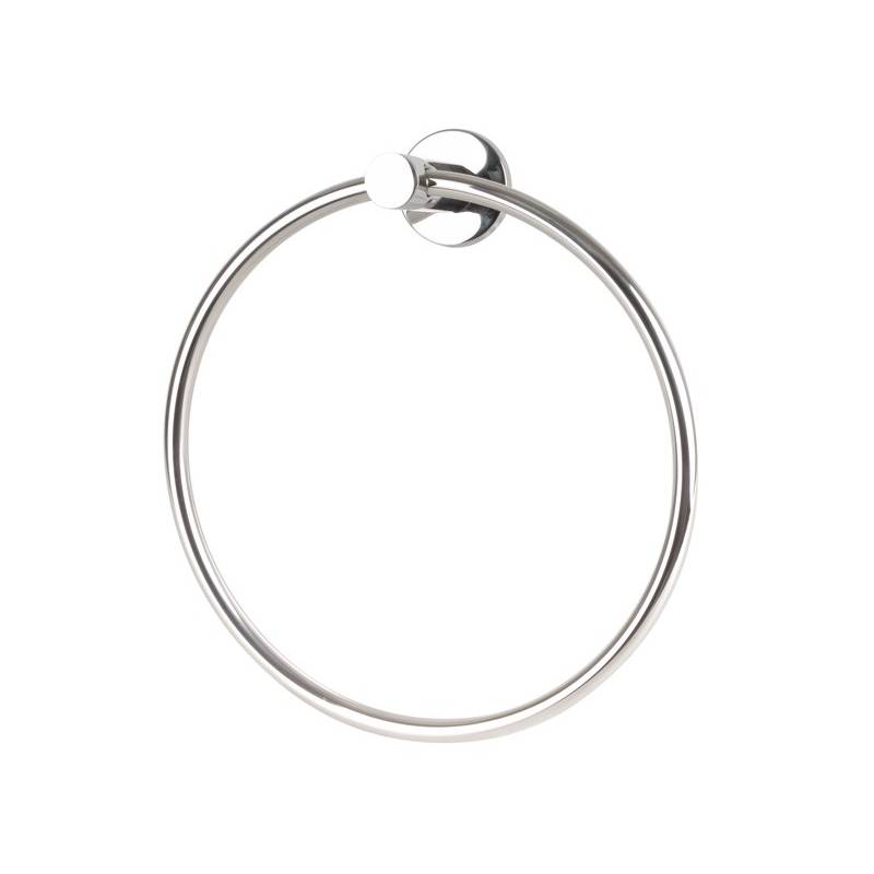 Toallero anilla fabricado en acero inoxidable acabado brillante o satinado marca Komercia. Referencia COL-3013