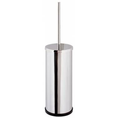 Bright stainless steel wall / floor toilet brush