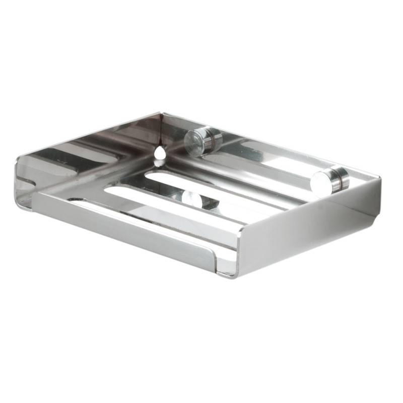 Piccola spugna rettangolare in acciaio inox lucido