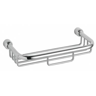 Medium wire soap dish in glossy stainless steel