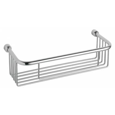 Polished stainless steel large mesh soap dish
