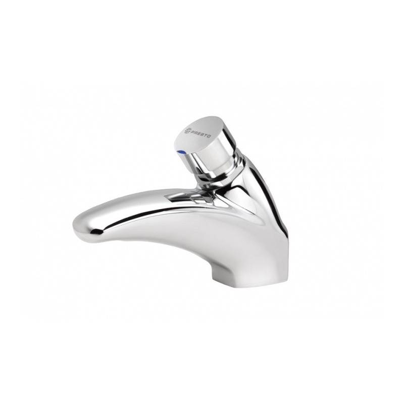 Rubinetto monoacqua PRESTO temporizzato per lavabo da appoggio con apertura a pulsante. Riferimento 66500