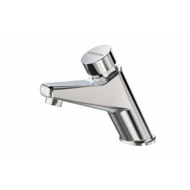 Single-water time-controlled tap for countertop washbasin with push-button opening reference 10900 PRESTO
