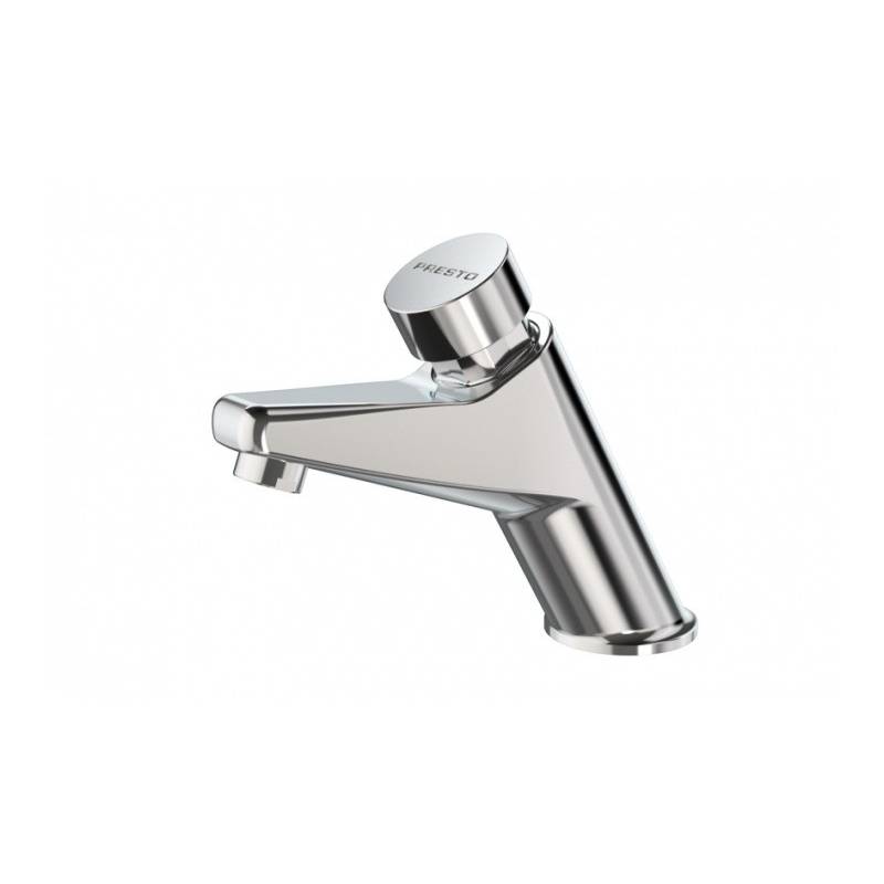 Grifo temporizado de un agua para lavabo de instalación sobre repisa y apertura por pulsador referencia 10900 PRESTO