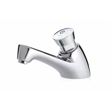 PRESTO Einwasser-Zeitsteuerungshahn für Aufsatzwaschtisch mit Druckknopföffnung. Referenz: 10601