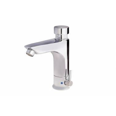 Mitigeur temporisé PRESTO pour vasque à poser avec ouverture par bouton poussoir. Référence 11032