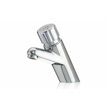 Grifo temporizado mezclador para lavabo de instalación sobre repisa con sistema antiblocaje 4000-S marca PRESTO