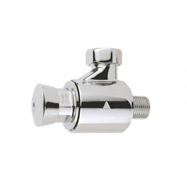 Rubinetto doccia temporizzato monoacqua PRESTO per installazione a parete e apertura a pulsante. Riferimento 75010