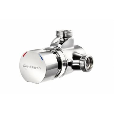 Wall-mounted shower mixer tap with push-button opening PRESTO . Reference 35925