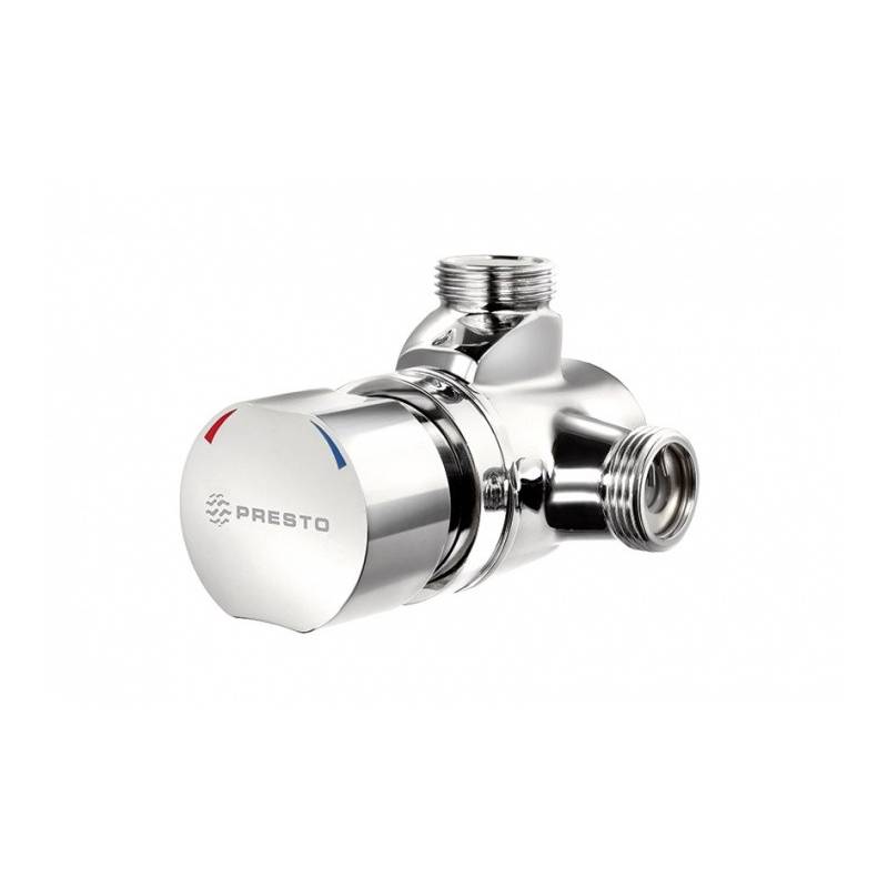 Miscelatore doccia temporizzato a parete PRESTO con apertura a pulsante. Riferimento 35925